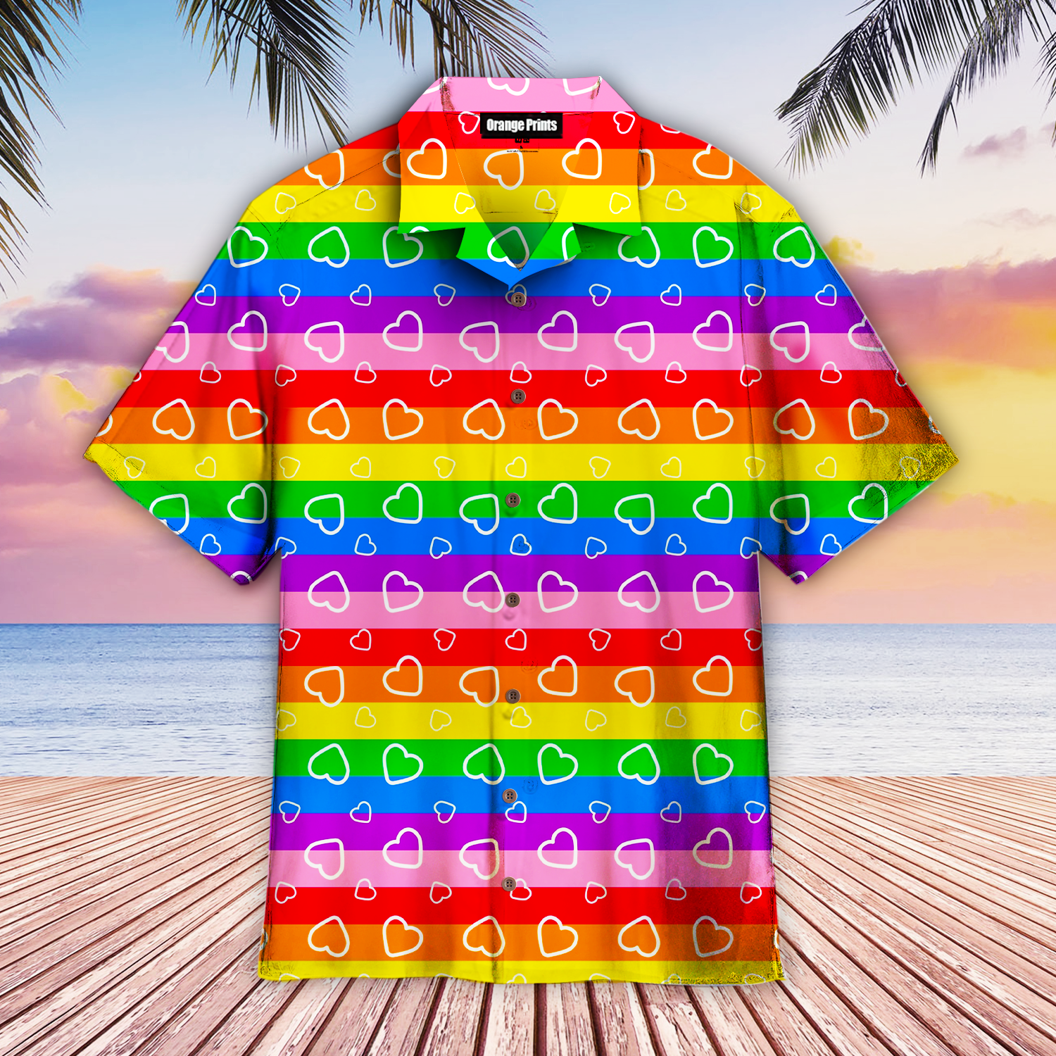 Lgbt Heart Rainbow Aloha Hawaii Shirts For Men Women Ha4847