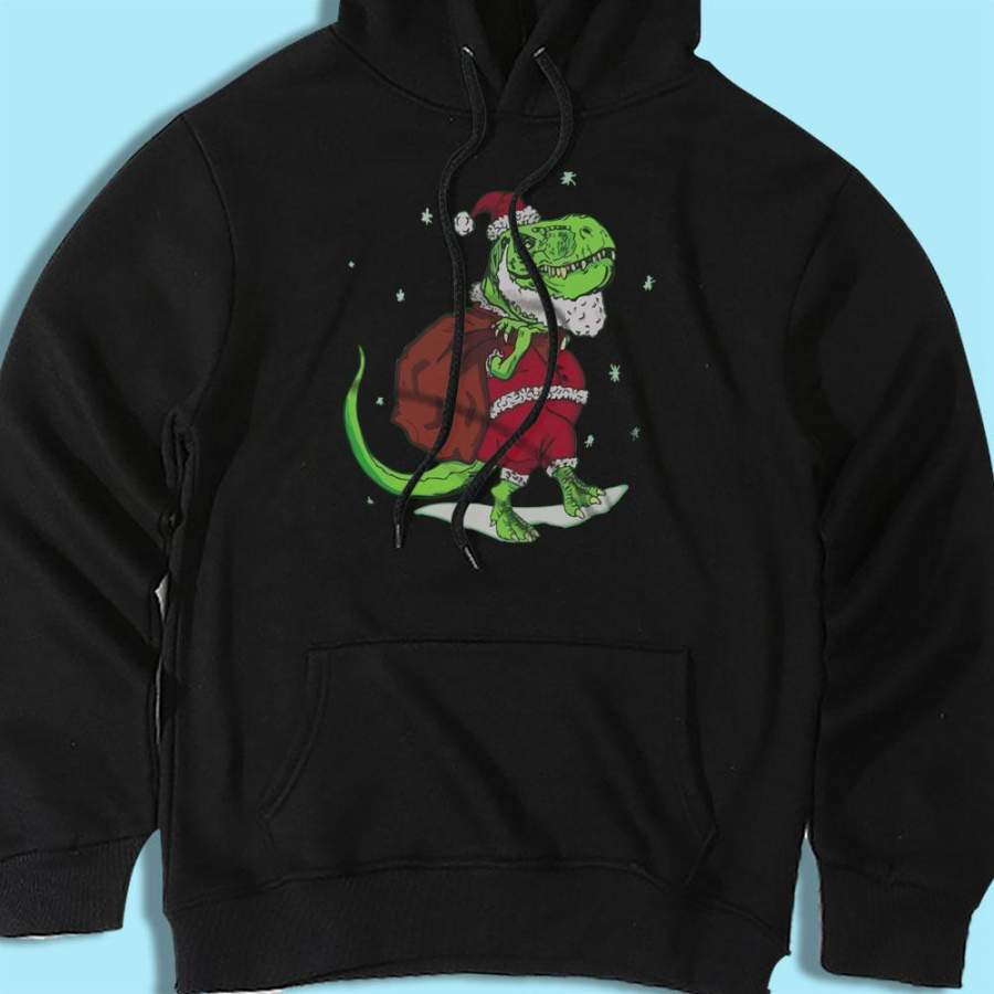 Hri T Rex Christmas Santa Cl Men’S Hoodie