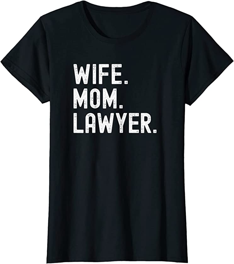 Womens Wife Mom Lawyer African American Attorney T-Shirt