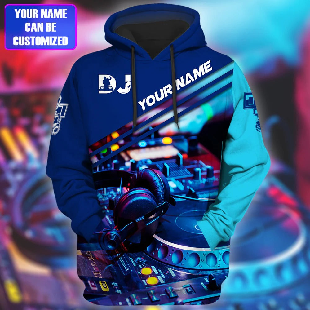 Personalized 3D All Over Printed Dj Hoodie, Dj Clothing Custom, Disc Jockey Sweater, Dj Shirts