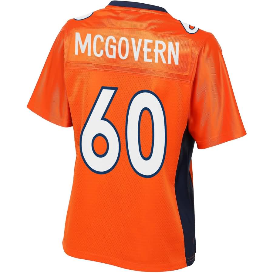 Connor Mcgovern Denver Broncos NFL Pro Line Womens Player Jersey – Orange