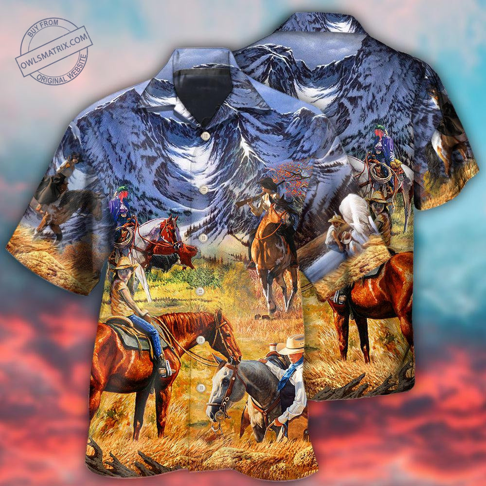 Cowgirl Mountain At Sunset Hawaii Shirt Ha8064