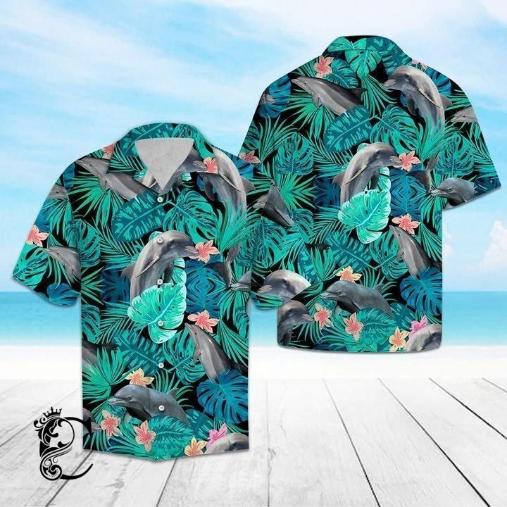 Beach Shirt Get Here Dolphin Hawaiian Shirt- Chillicothemall