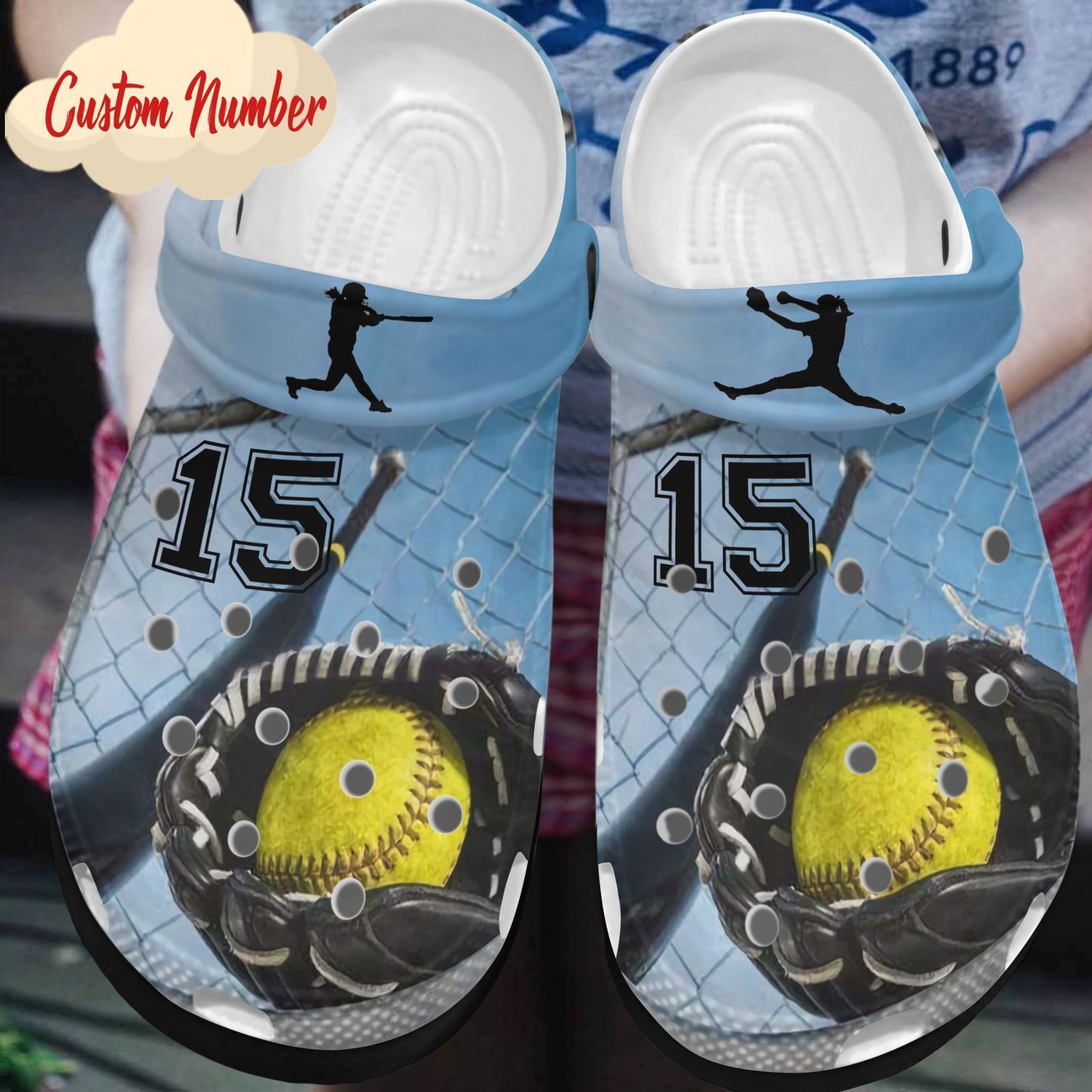 Softball Personalized Clog, Custom Name, Text, Color, Number Fashion Style For Women, Men, Kid, Print 3D Cool Player