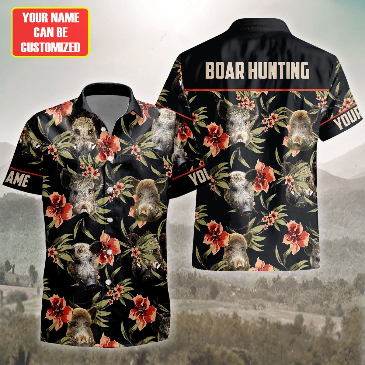 Personalized Boar Hunting Tropical Hawaii Shirt Beach Short Q130601
