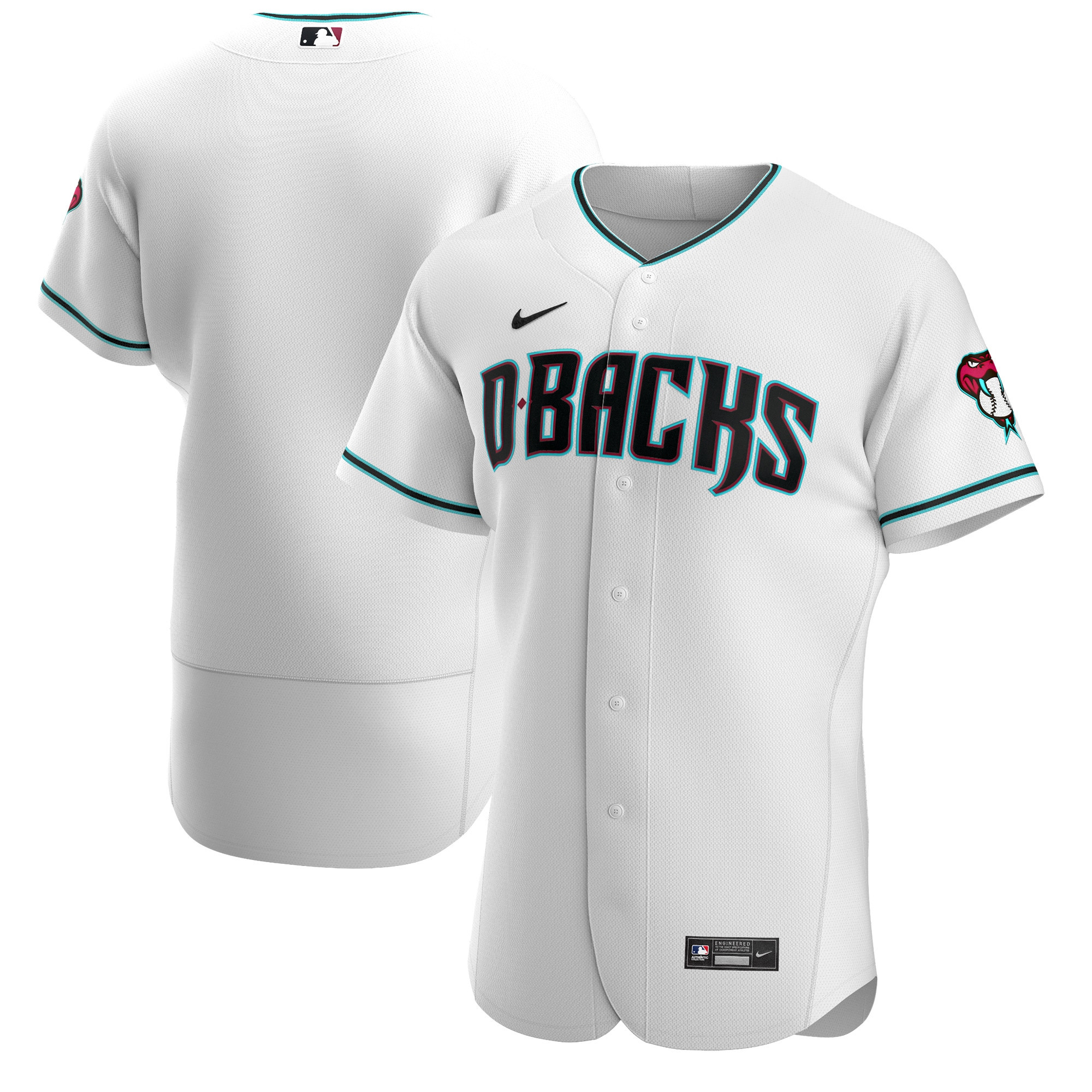 Arizona Diamondbacks Alternate Authentic Team Jersey – White/teal MLB