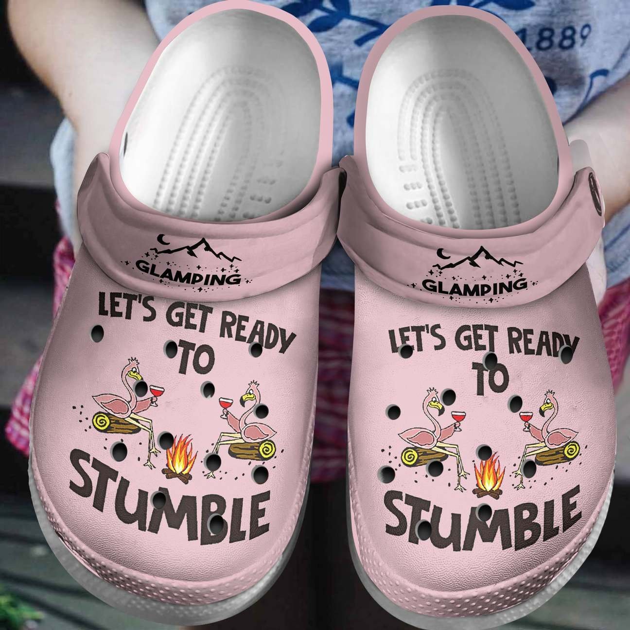 Camping Personalized Clog, Custom Name, Text, Color, Number Fashion Style For Women, Men, Kid, Print 3D Glamping