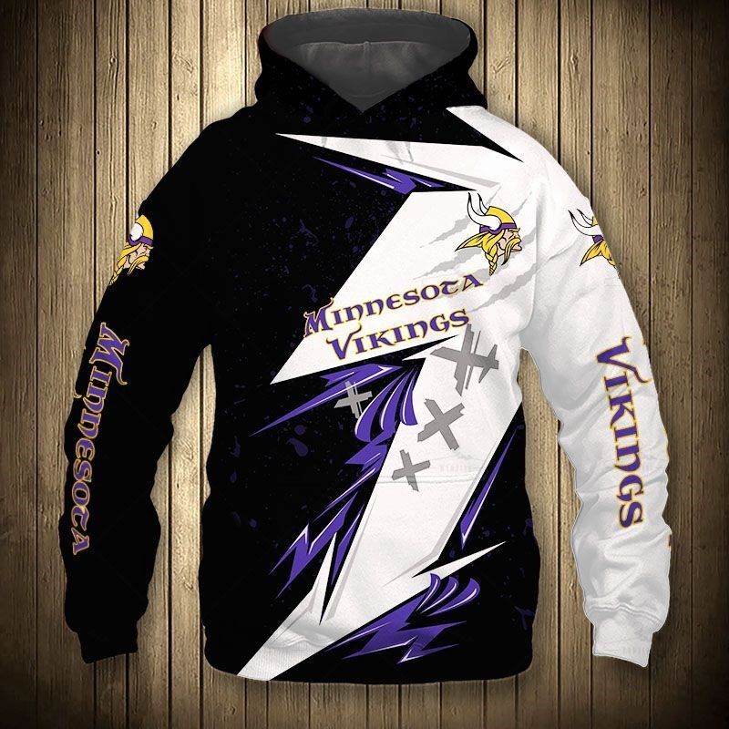 Minnesota Vikings Hoodie Thunder Graphic Gift For Men