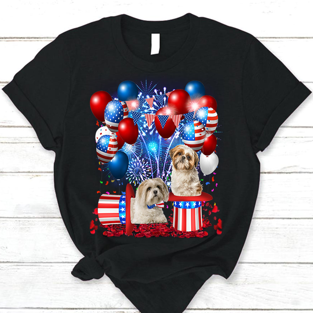 Shih Tzu Independence T-Shirt Gift For Shih Tzu Mom, Shih Tzu Dad, M0402, Nh95