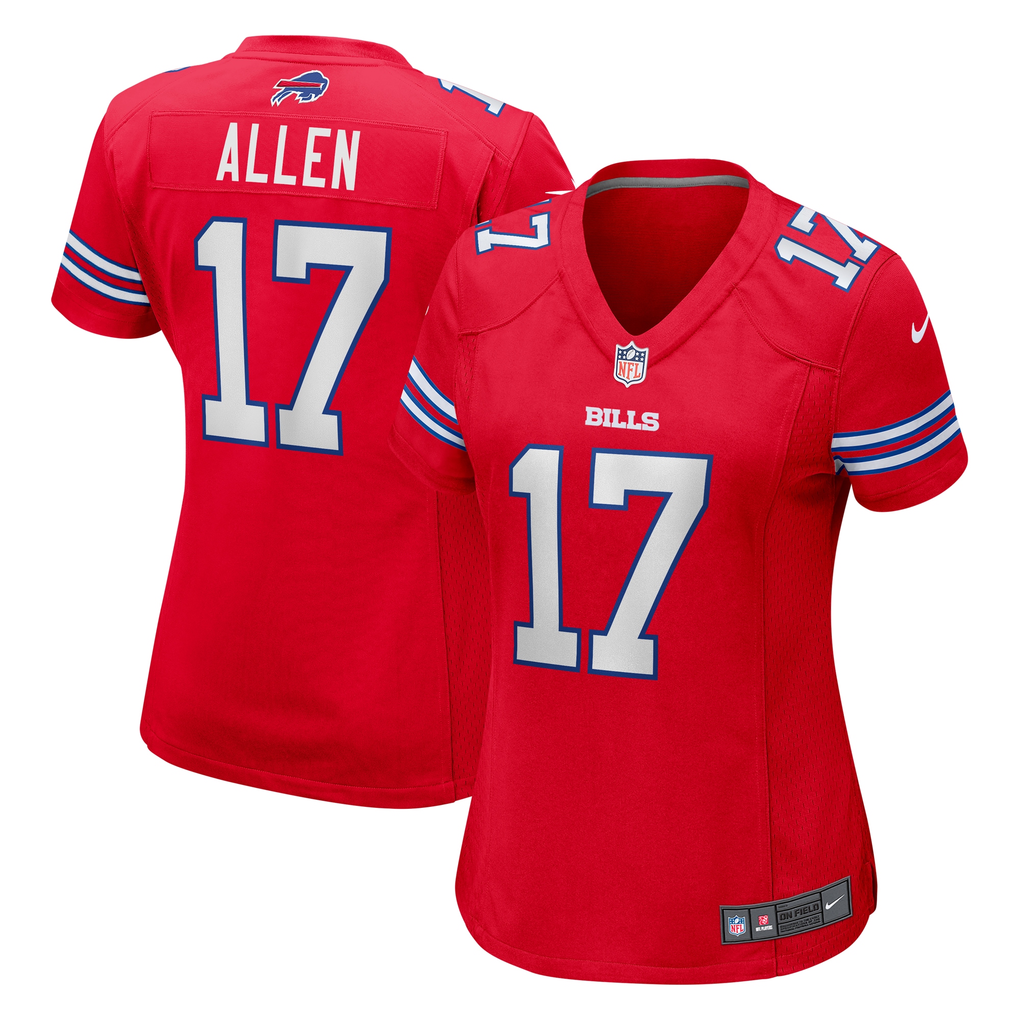 Women’s Buffalo Bills Josh Allen Red Player Jersey