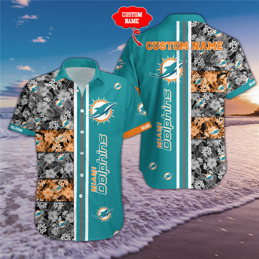 Miami Dolphins Hawaiian Shirt Custom Name