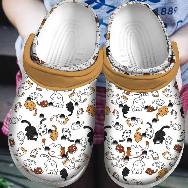 Cats Kitten Adults Kids Crocs Crocband Clog Shoes For Men Women Ht