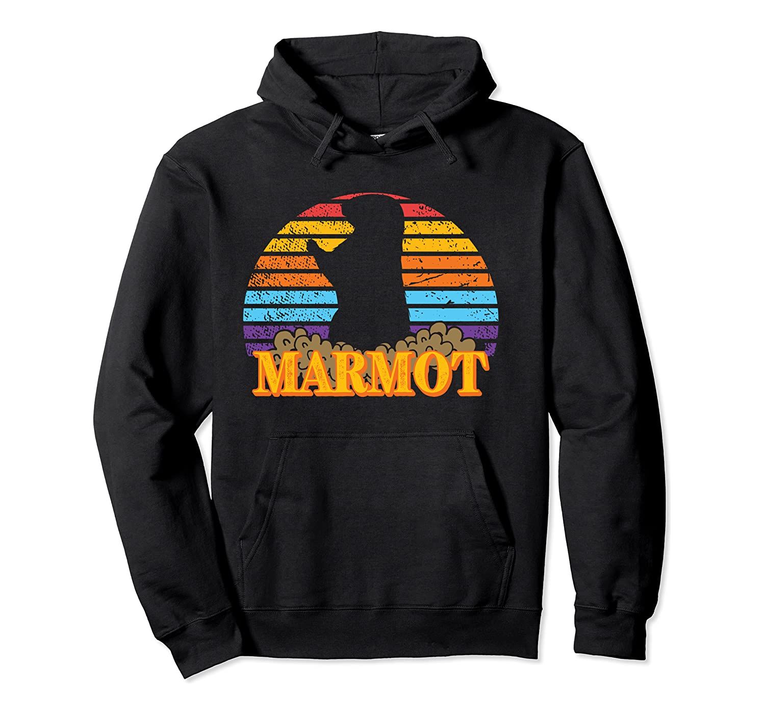 Vintage Marmot Distressed Retro Sun Animal Lovers Pullover Hoodie, T-Shirt, Sweatshirt, Tank Top, Racerback, Dolman