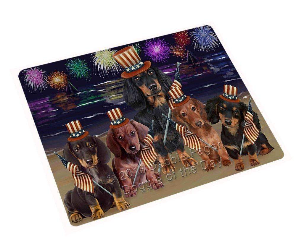 4Th Of July Independence Day Firework Dachshunds Dog Blanket Blnkt53733