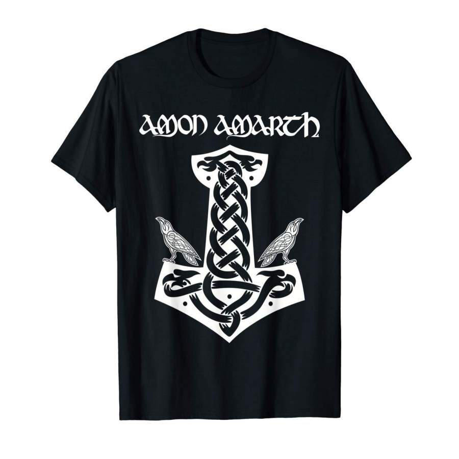 Amon Amarth: Mjolnir and Ravens Thors Hammer Vikings T Shirt