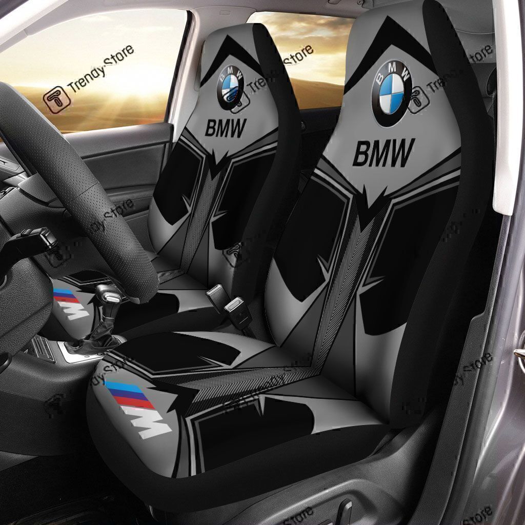 BMW CAR SEAT COVER (SET OF 2) VER 4 (GREY)