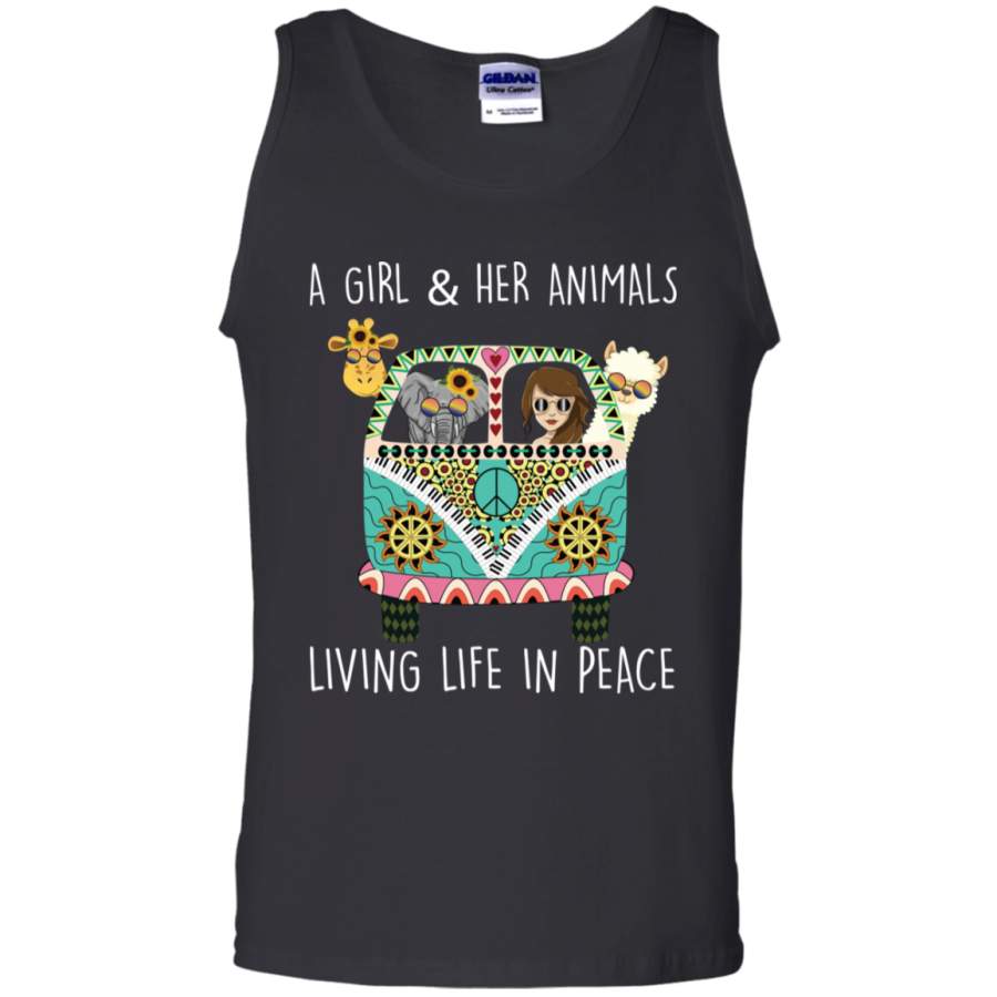 AGR A Girl and Her Animals Living in Peace Unisex Tank Top