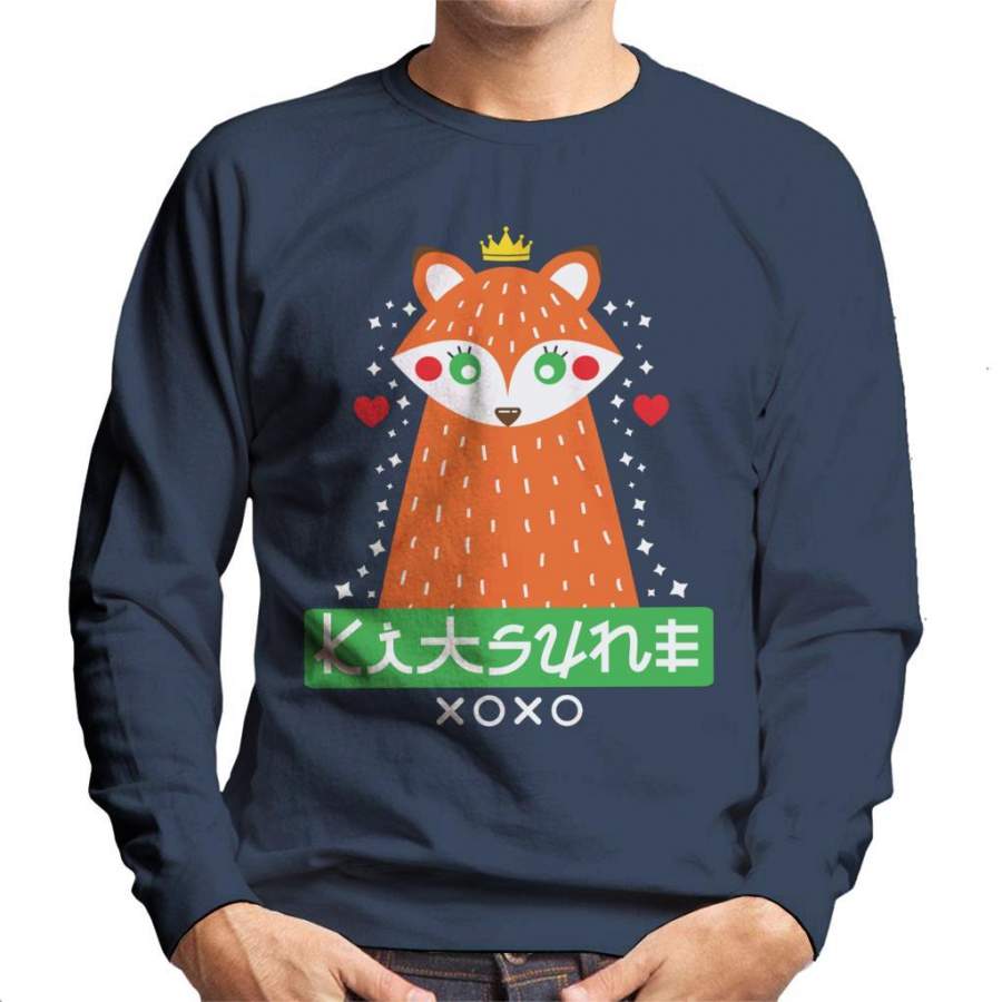 Cute Fox Kitsune Men’s Sweatshirt