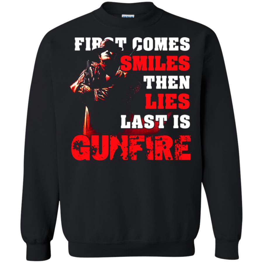 AGR The Dark Tower First Comes Smiles Last Is Gunfire Stephen King Sweatshirt