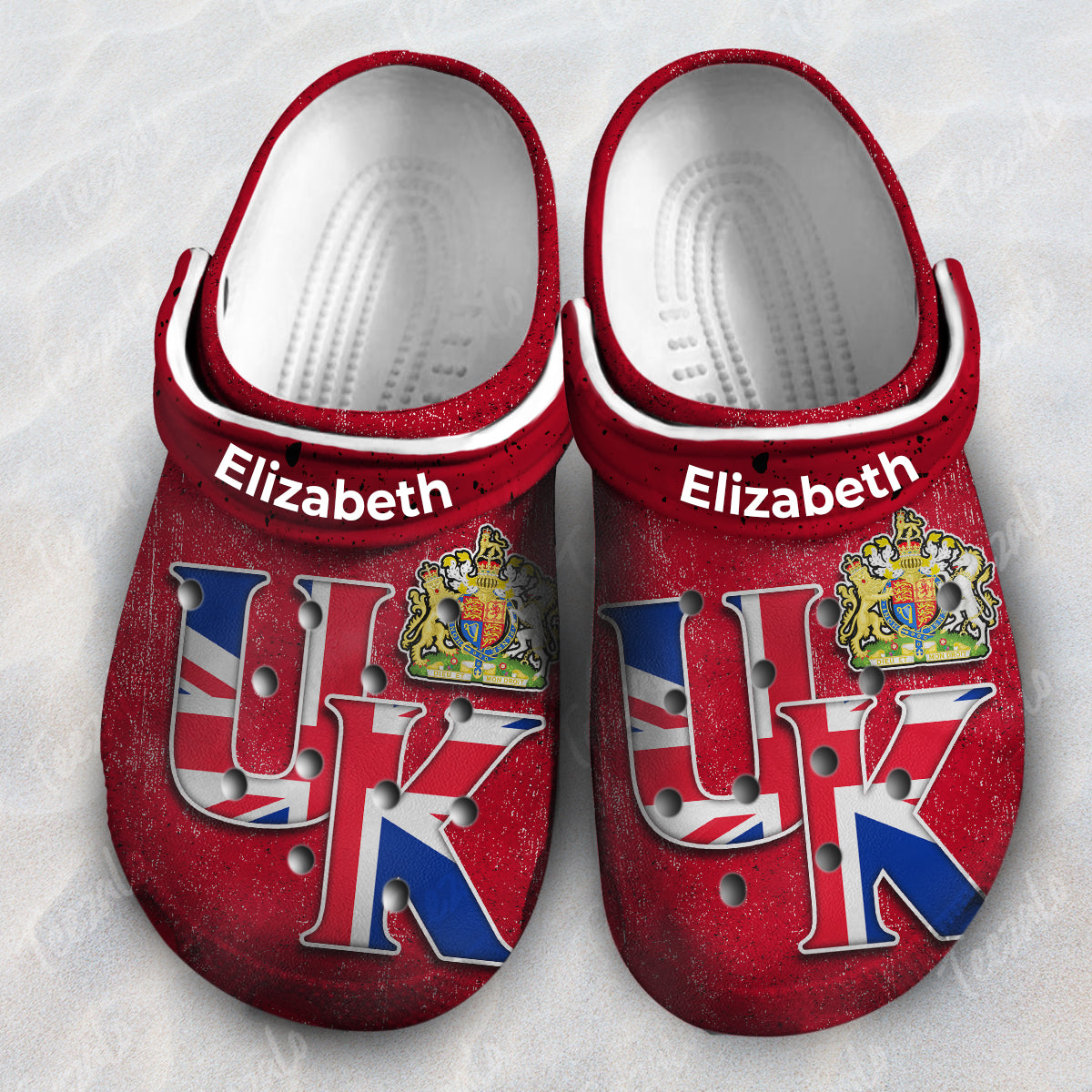Uk United Kingdom Flag Symbol Personalized Clogs Shoes