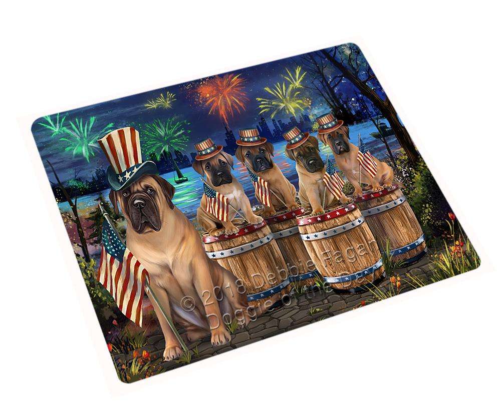 4Th Of July Independence Day Fireworks Bullmastiffs At The Lake Blanket Blnkt75279