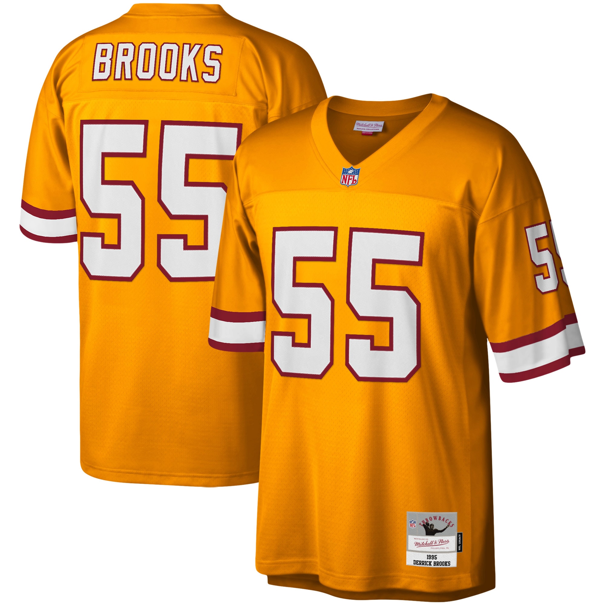 Derrick Brooks Tampa Bay Buccaneers Mitchell & Ness Legacy Replica Jersey – Orange