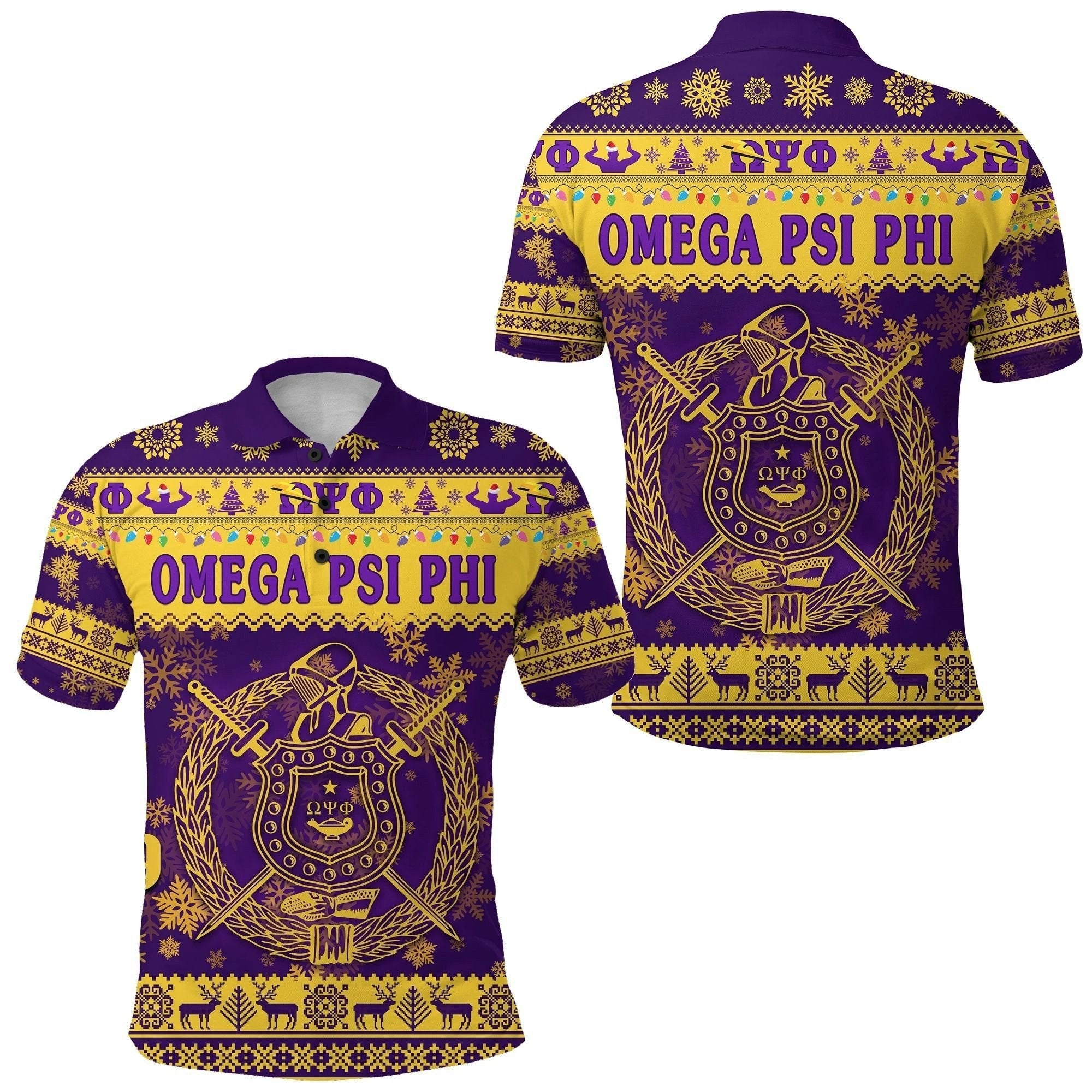 Fraternity Polo – Omega Psi Phi Fraternity Christmas Simple Viber Polo Shirt