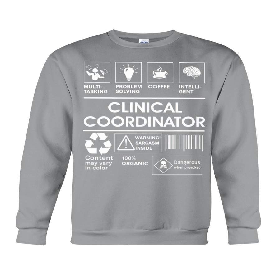 Clinical Coordinator With Simbols And Images Custom Design Sweatshirt