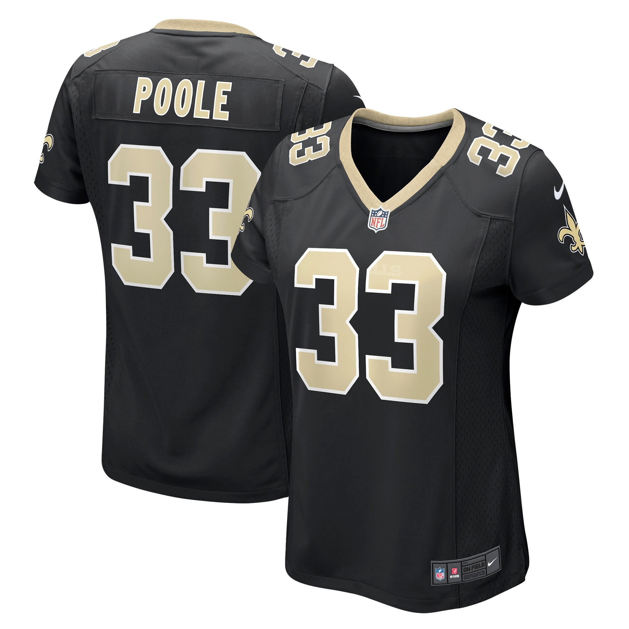 Brian Poole New Orleans Saints Womens Game Jersey – Black NFL