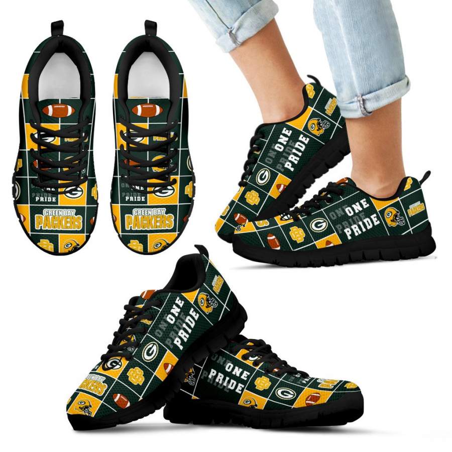 Pride Flag Green Bay Packers Sneakers