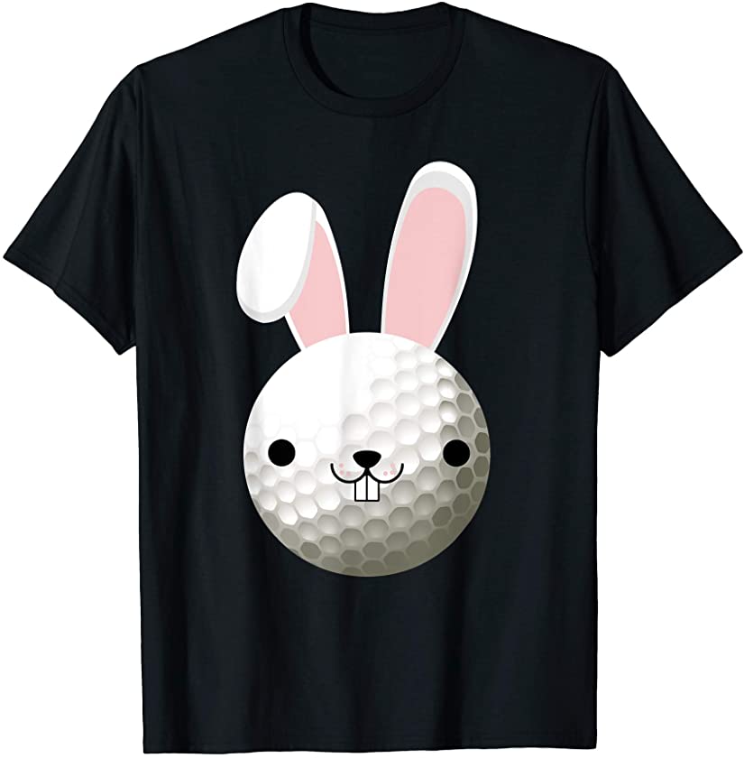 Cute Golf Ball Bunny Funny Kids Boys Girls Happy Easter Day T-Shirt