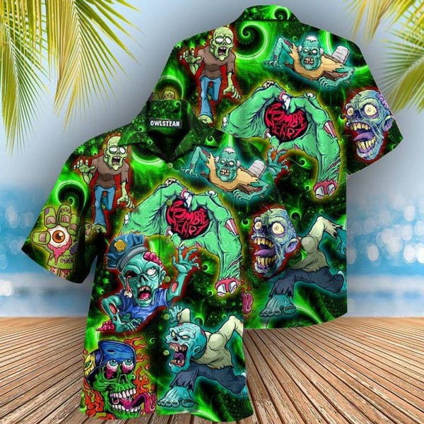 Zombie Halloween Hawaii Shirt For Men Women Adult Ha96952