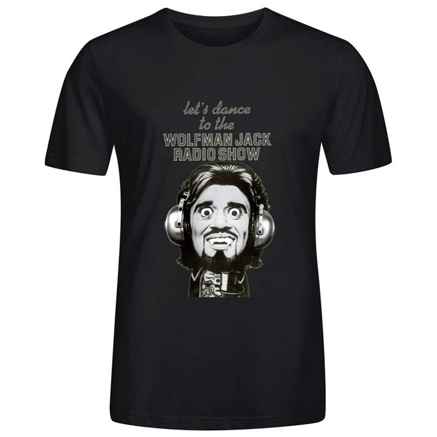 Custom Wolfman Jack Lets Dance Mens T Shirt Cotton O Neck