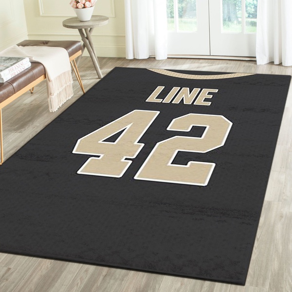 New Orleans Saints Logo Area Rug, Football Team Living Room Carpet, Man Cave Floor Mat