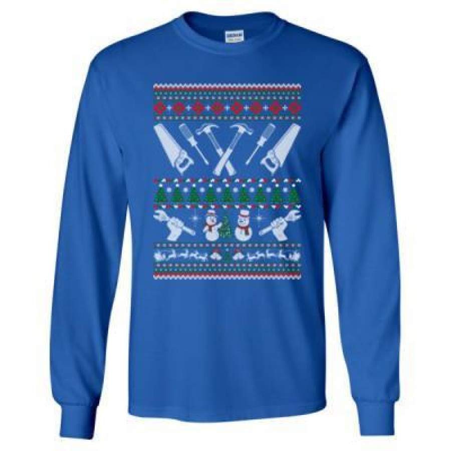 AGR Carpenter Ugly Christmas Sweater – Long Sleeve T-Shirt