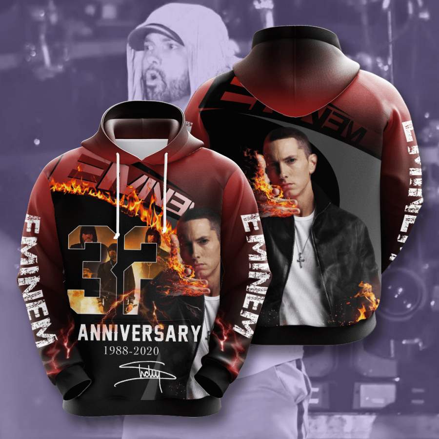 32 Eminem Anniversary 1988 – 2020 Hoodie Unisex 3D All Over Print