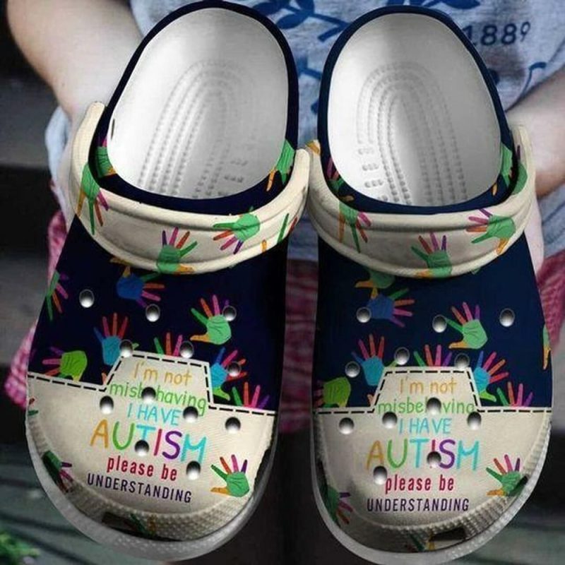 Autism Personalized Hand 6 Gift For Lover Rubber clog Shoes Comfy Footwear 2