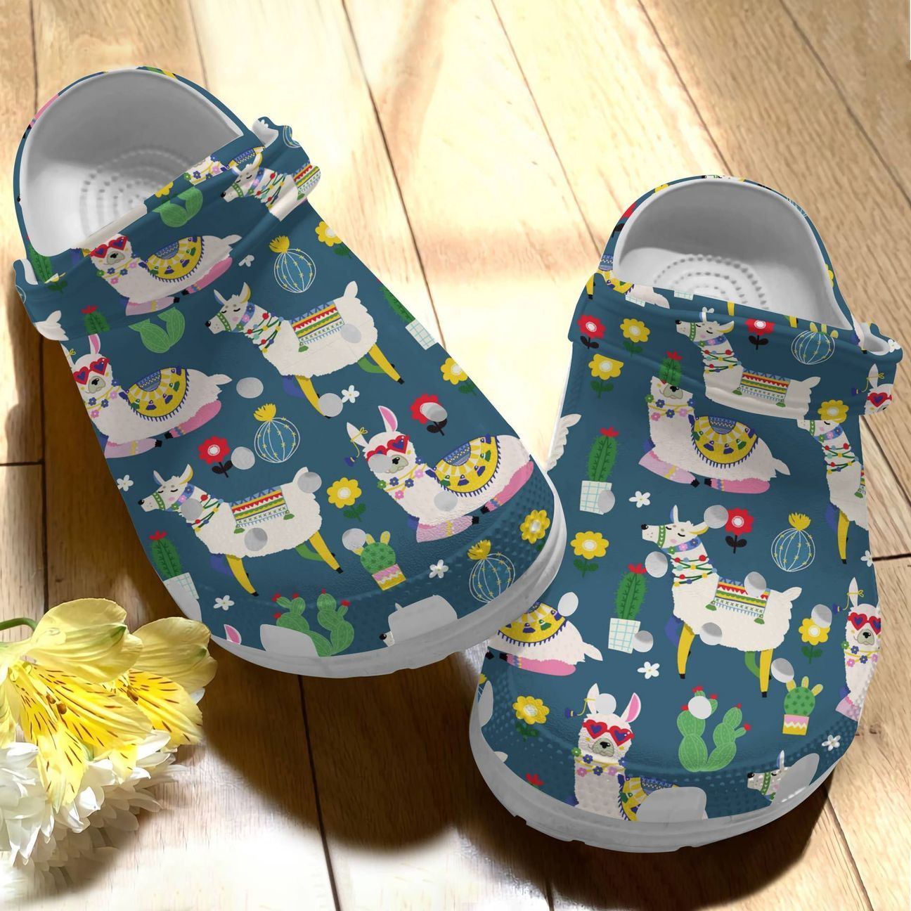 Animal Personalize Clog, Custom Name, Text, Fashion Style For Women, Men, Kid, Print 3D Llama V2