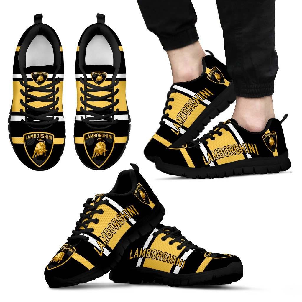 Lamborghini Unisex Breathable Sneakers Cars Custom Shoes