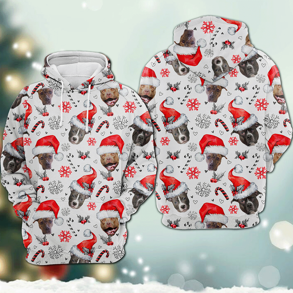 American Pit Bull Terrier – Christmas Decor – 3D Hoodie