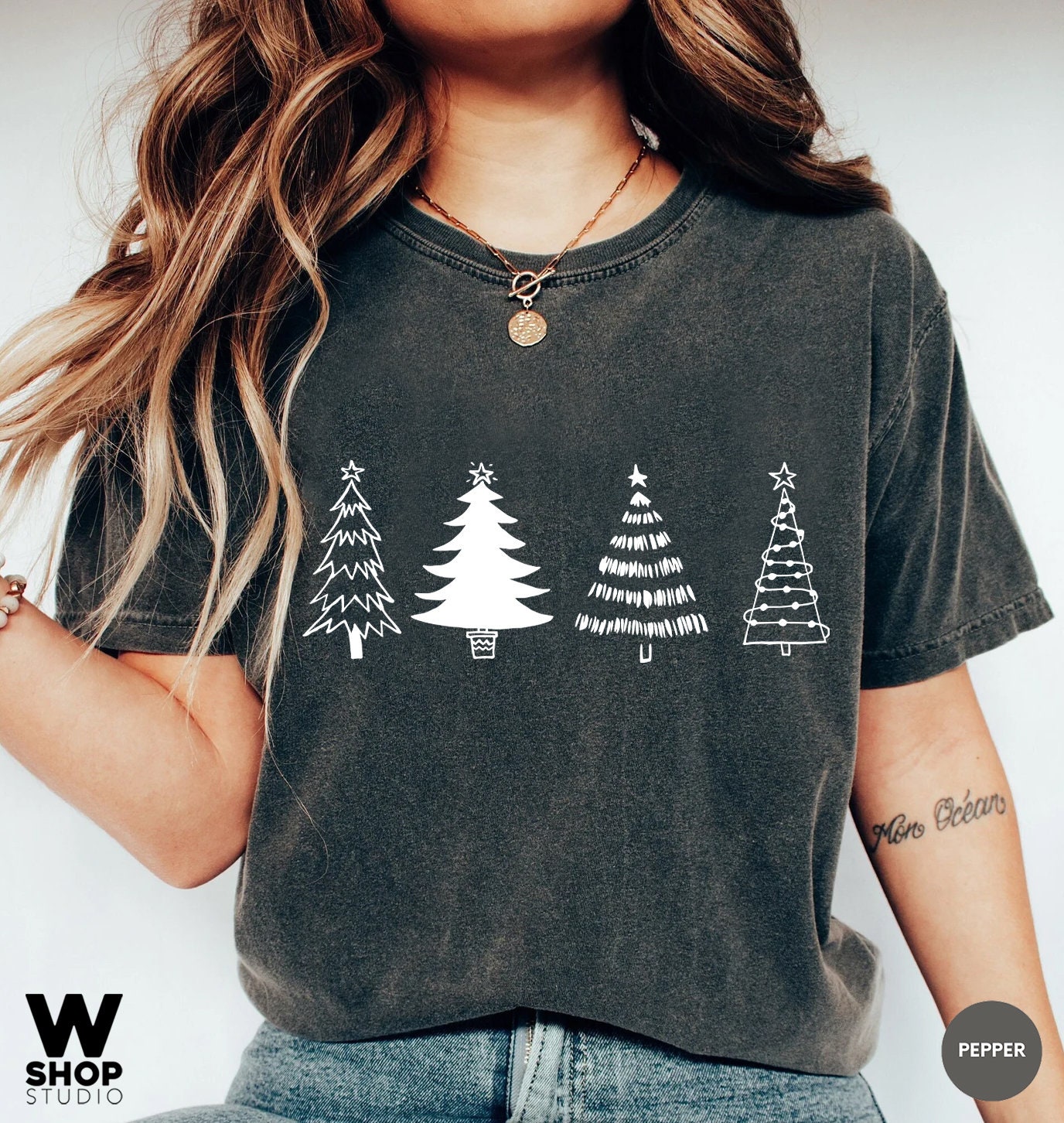 Christmas Trees Shirt, Christmas Shirts for Women, Christmas Tee, Christmas TShirt, Shirts For Christmas,Cute Christmas t-shirt, Holiday Tee