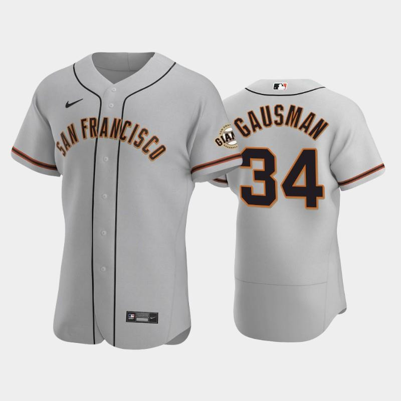 34 Kevin Gausman Gray Road San Francisco Giants Jersey