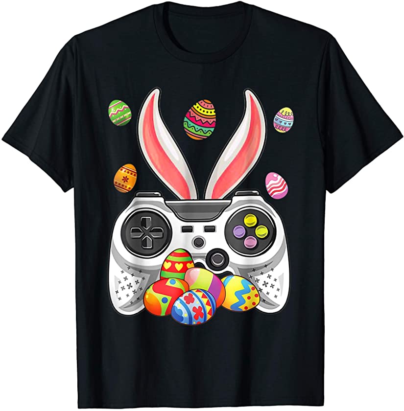 Video Game Bunny Eggs Costume Boys Game Easter Day T-Shirt