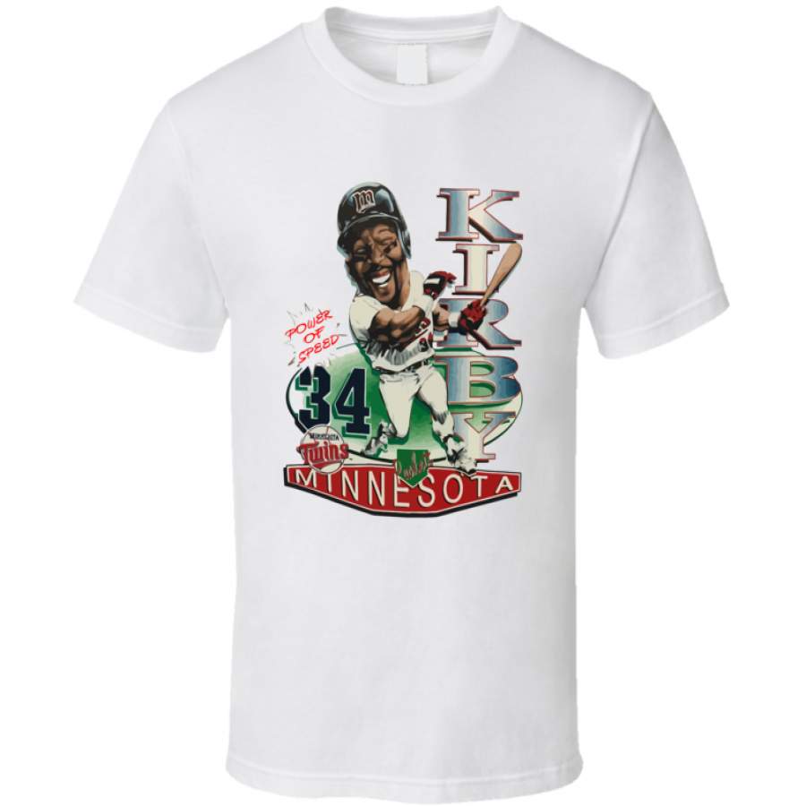 Kirby Puckett Minnesota Baseball Legend Retro Caricature T Shirt