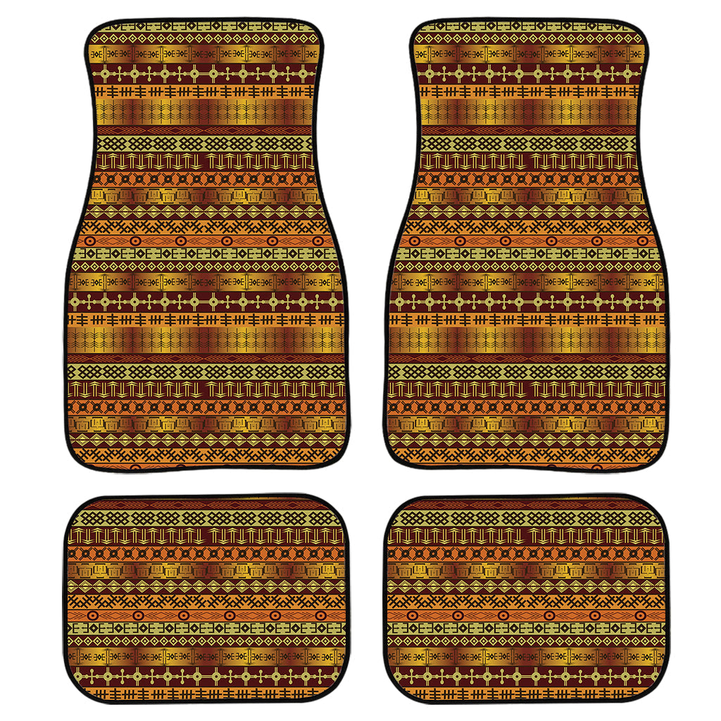 Native African Tribal Pattern Print Front And Back Car Floor Mats, Front Car Mat