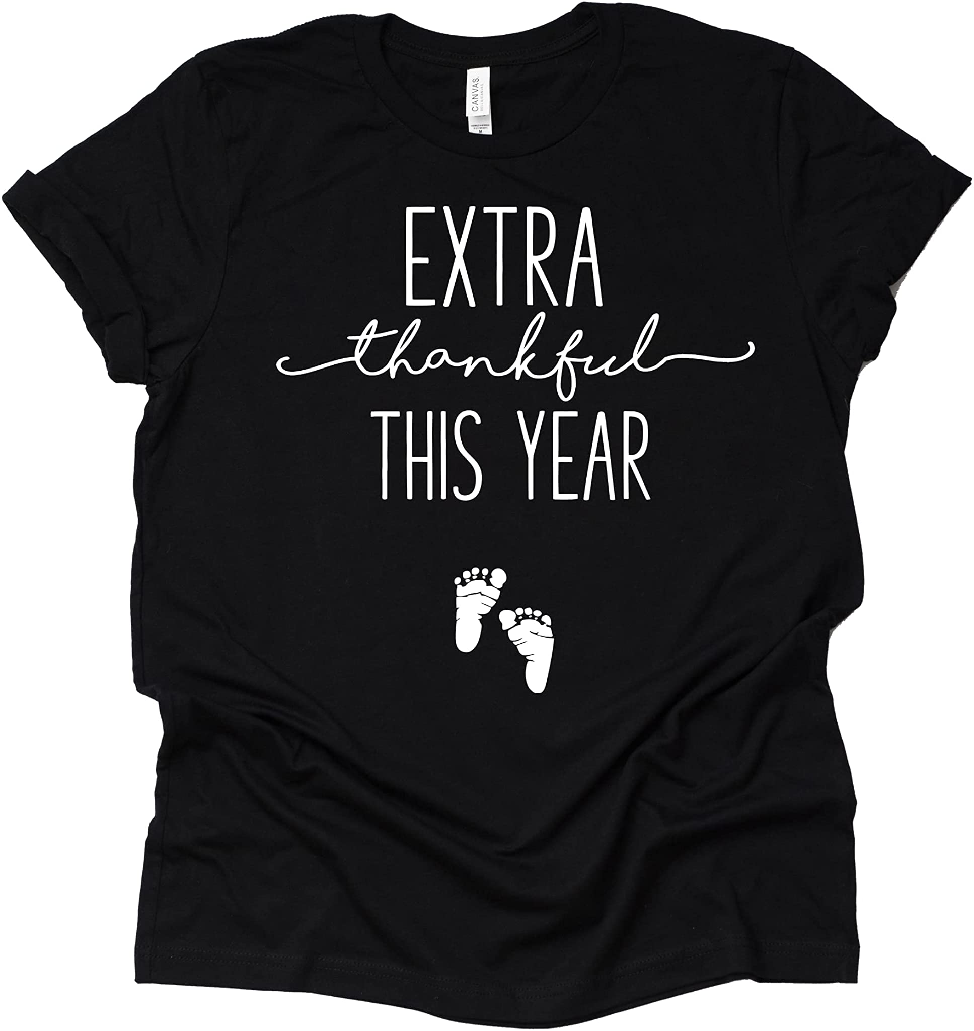 Amazing Retro Extra Thankful This Year Shirt, Thanksgiving Maternity Shirt, Pregnancy Announcement Shirt