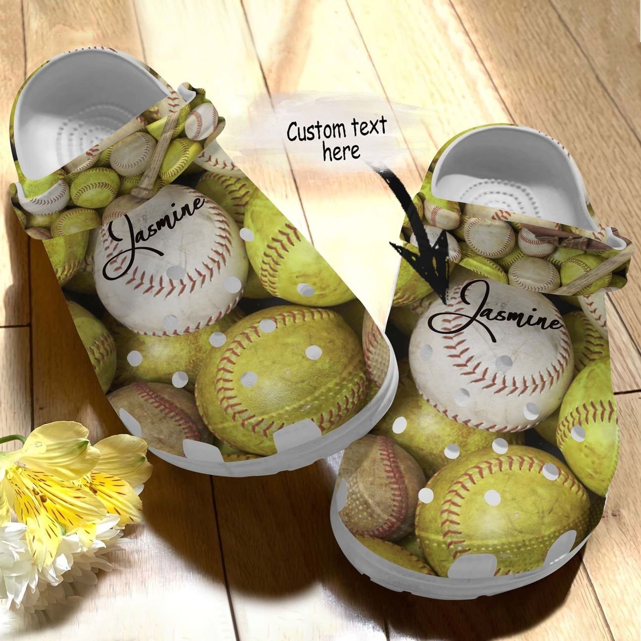 Softball Personalized Personalize Clog, Custom Name, Text, Fashion Style For Women, Men, Kid, Print 3D Try Harder