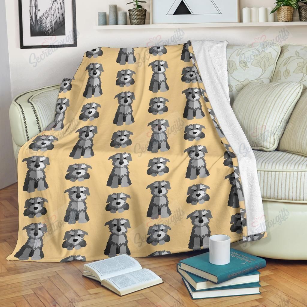 Schnauzer Dog Puppy Pattern Kc0409335Cl Fleece Blanket