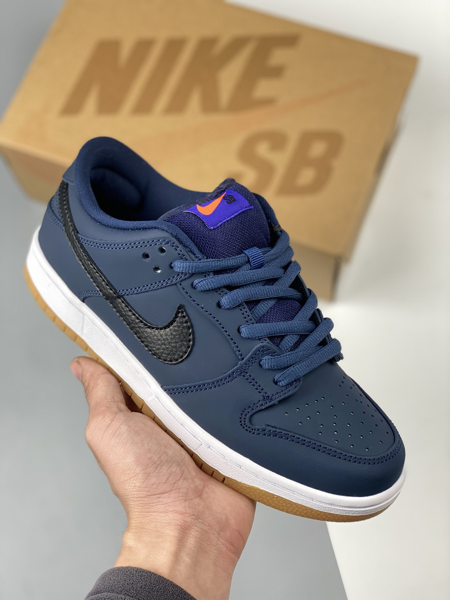 Nike SB Dunk Low Pro ISO Midnight NavyWhite-Gum CW7463-401 5339035