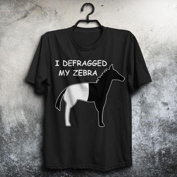 I Defragged My Zebra Horses Lovers Standard Men T-shirt